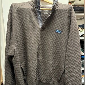 L.L. Bean Quilted Pullover in Gray